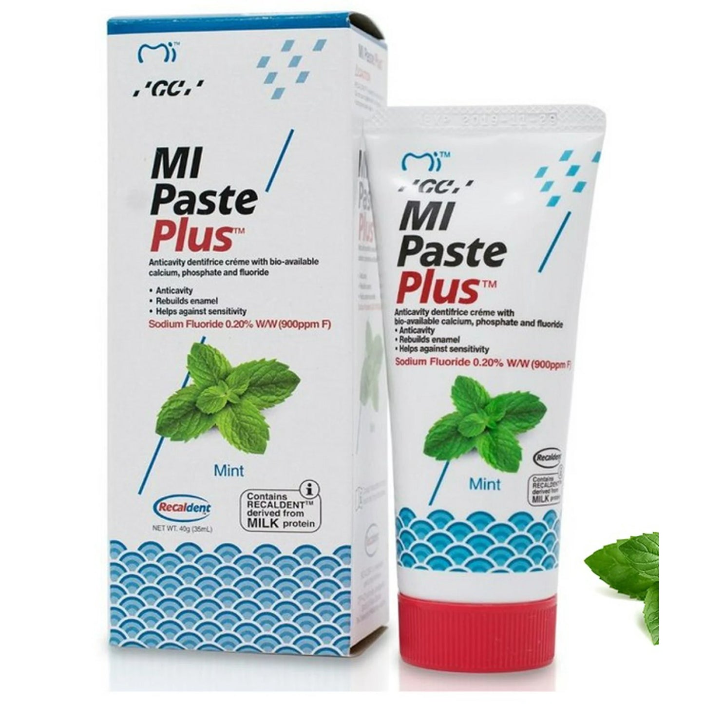 MI Paste Plus® Mint Flavour (40g) - Topical Tooth Crème with Calcium, Phosphate, & Fluoride