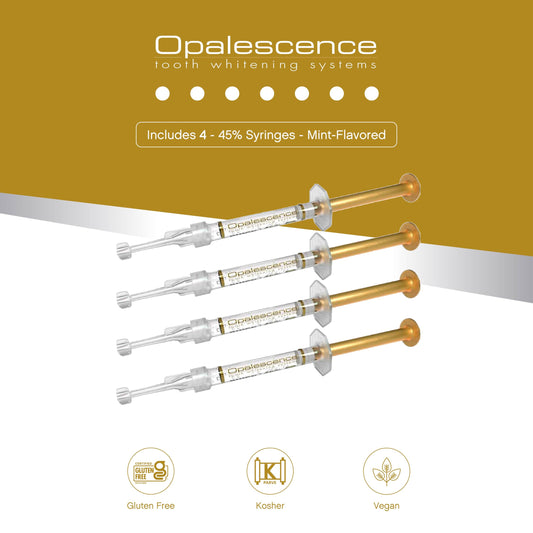 Opalescence 45% PF Teeth Whitening Gel - 4 Pack (4 Syringes, Mint Flavour)