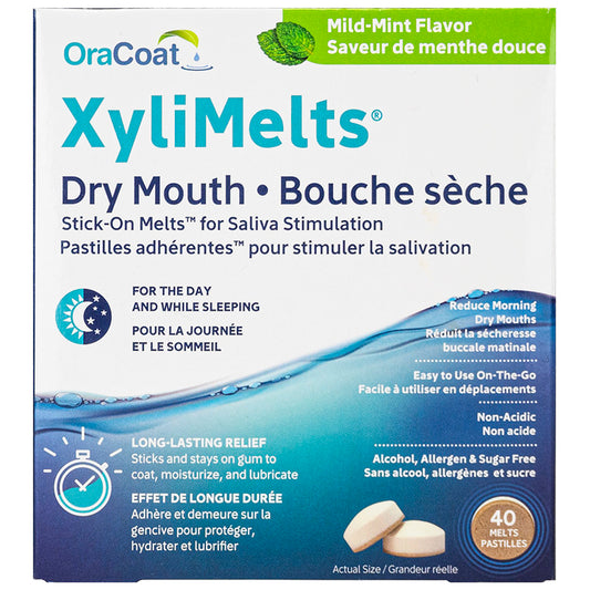 Xylimelts - Stick-on tabs - Dry Mouth - Saliva Stimulation